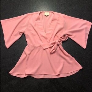I.Madeline Pink Flounce Dress Shirt